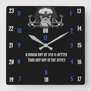 HORLOGE CARRÉE UNE JOURNÉE ROUGEANTE EN MER EST MEILLEURE QUE TOU