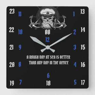 HORLOGE CARRÉE UNE JOURNÉE ROUGEANTE EN MER EST MEILLEURE QUE TOU