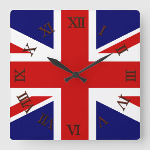 Horloge Carrée Union Jack