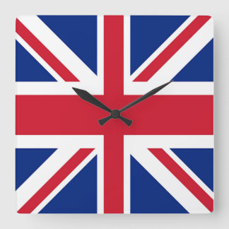 Horloge Carrée Union Jack - Drapeau du Royaume-Uni