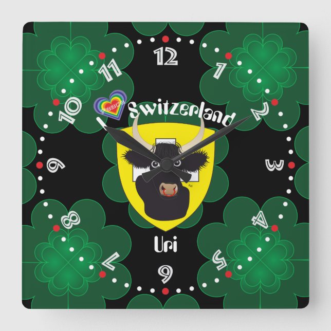 Horloge Carrée Uri Suisse (Recto)