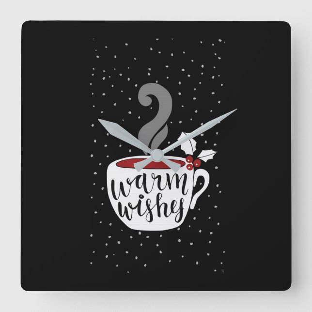 HORLOGE CARRÉE **VACANCES CHALEUREUSES DE NOËL** FERMER (Recto)