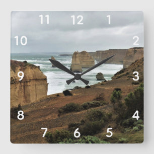 Horloge Carrée Vagues contre le temps - Great Ocean Road