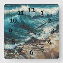 Vagues de plage et peinture de sable