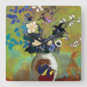 Horloge Carrée Vase au Guerrier Japonais