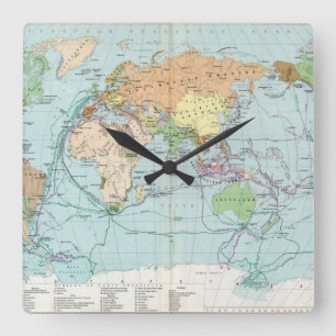 Horloge Carrée Vazhneishie Inostrannye Krugosvetnye Zkspeditsii