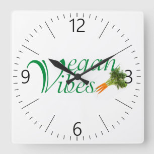 Horloge Carrée Végétal