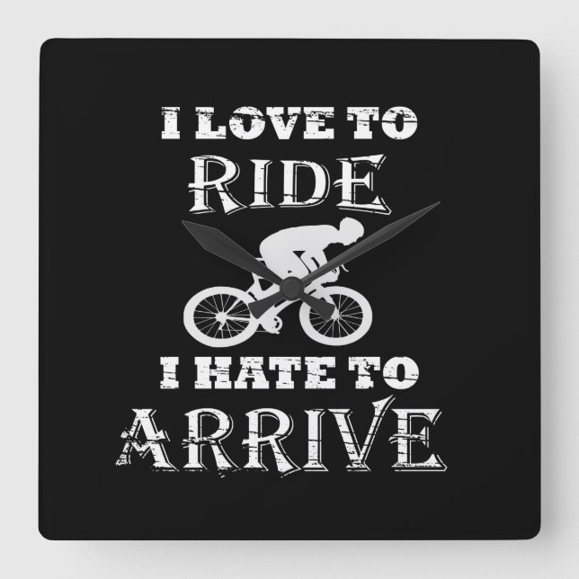 Horloge Carrée Vélo amusant (Recto)