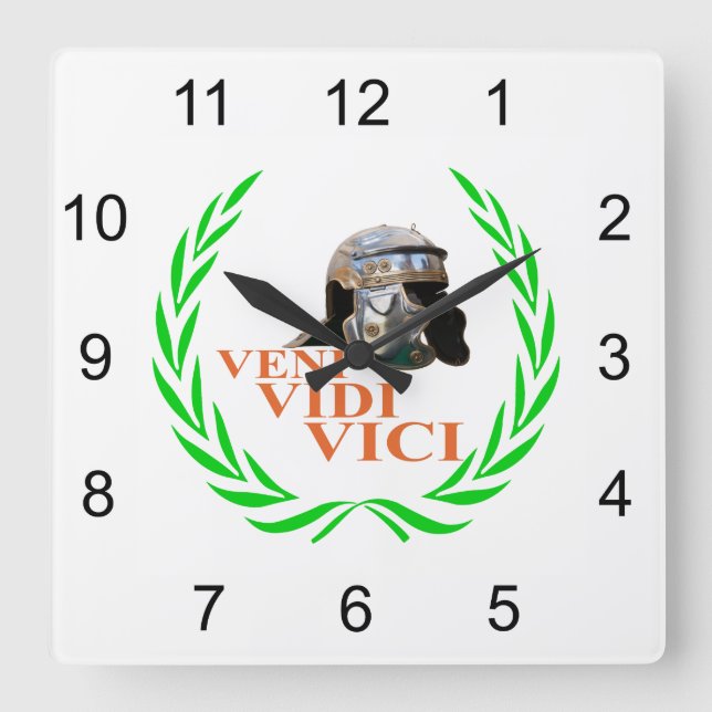 Horloge Carrée Veni Vidi Vici (Recto)
