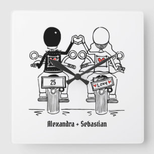 Horloge Carrée Venin personnel de Biker