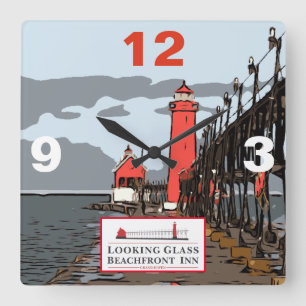 HORLOGE CARRÉE VERRE