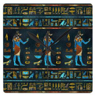 Egyptian texte écrit de l'Egypte ancienne ronde Horloge murale ** grand cadeau ** 