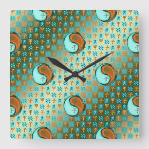 Horloge Carrée Verseau & Rat de Bois