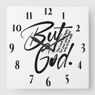Horloge Carrée Verset biblique chrétienne inspirant