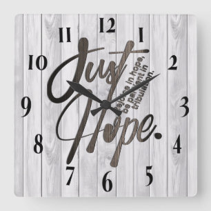 Horloge Carrée Verset biblique chrétienne inspirant