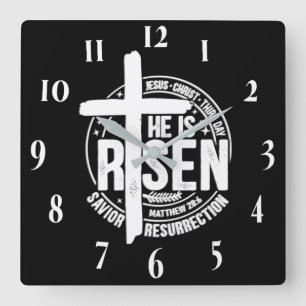 Horloge Carrée Verset biblique chrétienne inspirant