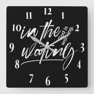 Horloge Carrée Verset biblique chrétienne inspirant