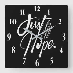 Horloge Carrée Verset biblique chrétienne inspirant