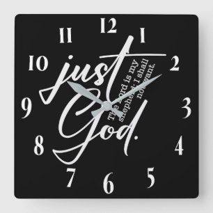 Horloge Carrée Verset biblique chrétienne inspirant