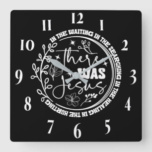 Horloge Carrée Verset biblique chrétienne inspirant