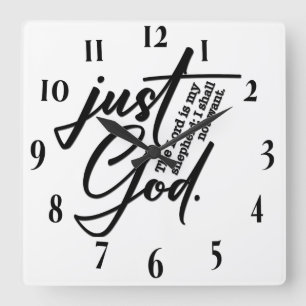 Horloge Carrée Verset biblique chrétienne inspirant