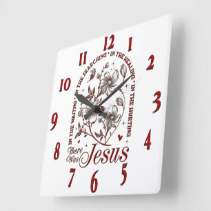Horloge Carrée Verset biblique chrétienne inspirant