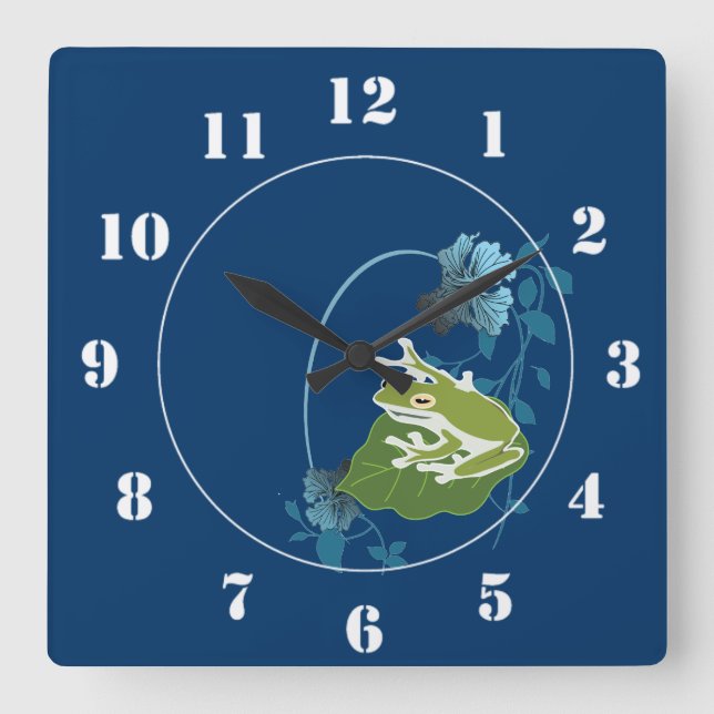 Horloge Carrée Vert clair (Recto)