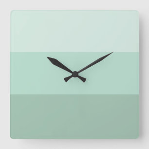 Horloge Carrée Vert Ombre rayé