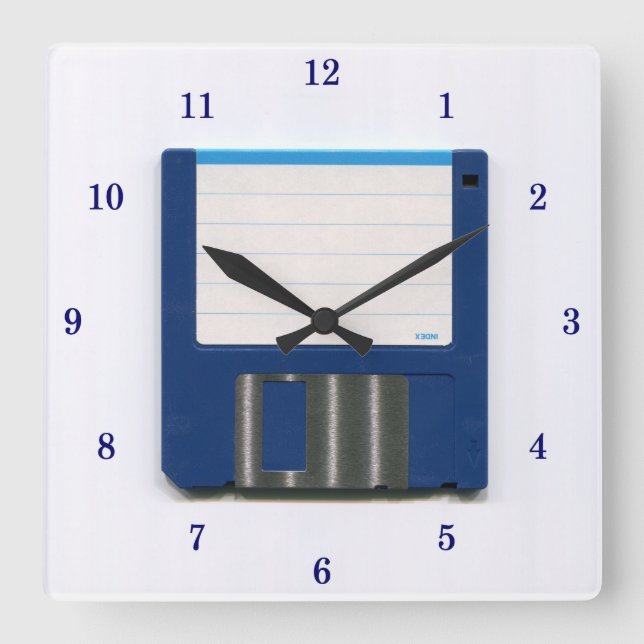 Horloge Carrée Very cool Floppy Disk Wall Clock (Recto)