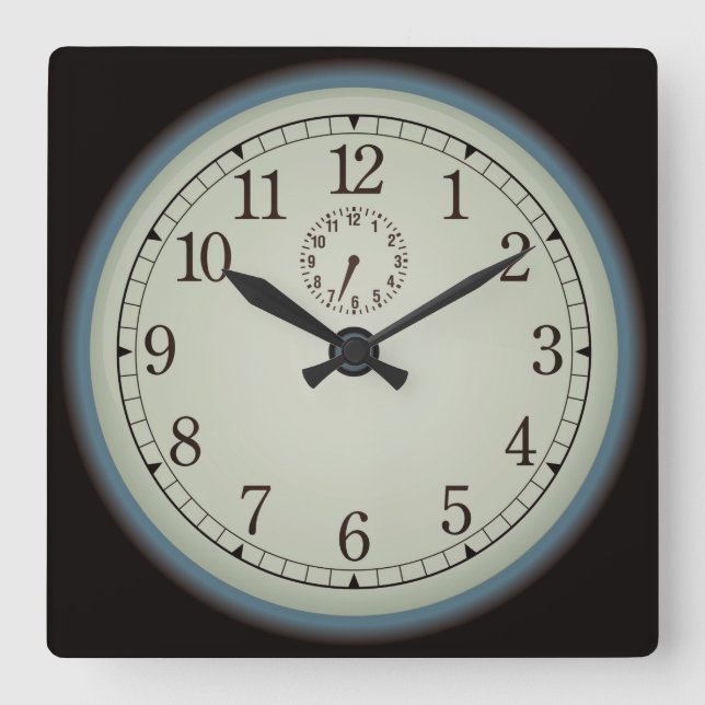 Horloge Carrée Very Cool Old Face Wall Clock (Recto)