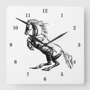 Horloge Carrée Very Cool Unicorn Wall Clock