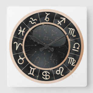Horloge Carrée Very Cool Zodiac Wall Clock