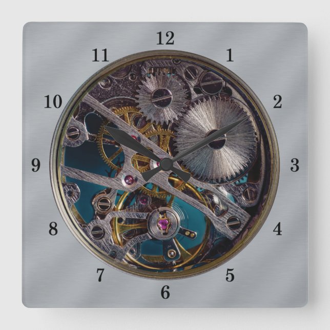 Horloge Carrée Very Fun Simulated Transparent Wall Clock (Recto)