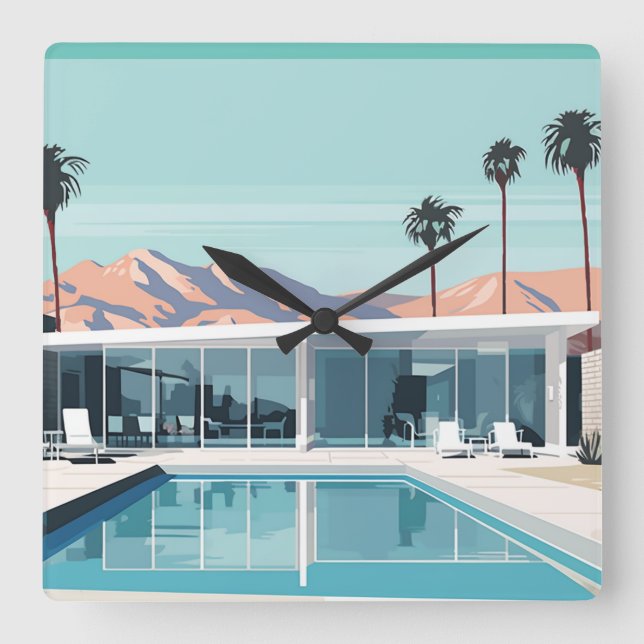 HORLOGE CARRÉE VIE DE DÉSERT #4 (Recto)