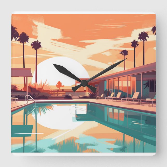 HORLOGE CARRÉE VIE DE DÉSERT #6 (Recto)