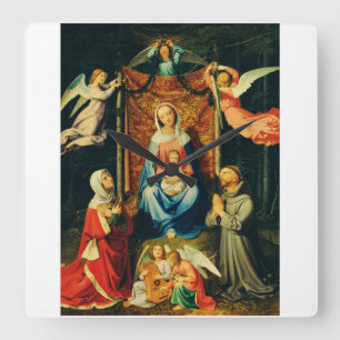 Horloge Carrée Vierge à l'Enfant, Ste Adélaïde et St François