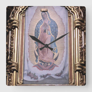 Horloge Carrée Vierge de Guadalupe