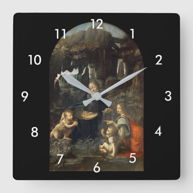 Horloge Carrée Vierge des Roches, Léonard de Vinci (Recto)