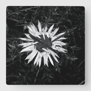 Horloge Carrée Vieux Fleur
