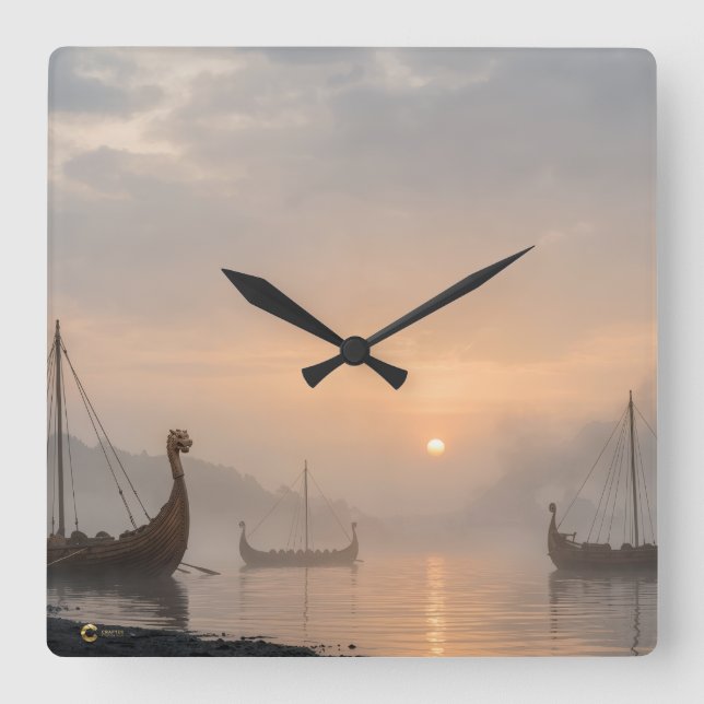 Horloge Carrée Viking Clock (Recto)