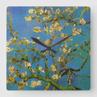 Horloge Carrée Vincent van Gogh - Amandier en fleurs