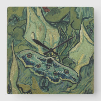 Horloge Carrée Vincent van Gogh - Grand paon de nuit