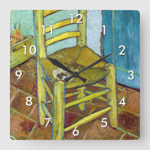 Horloge Carrée Vincent van Gogh - La chaise de Van Gogh