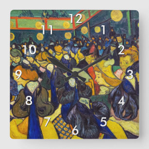 Horloge Carrée Vincent van Gogh - La Salle de danse à Arles
