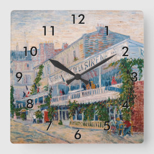 Horloge Carrée Vincent van Gogh - Le Restaurant de la Sirene