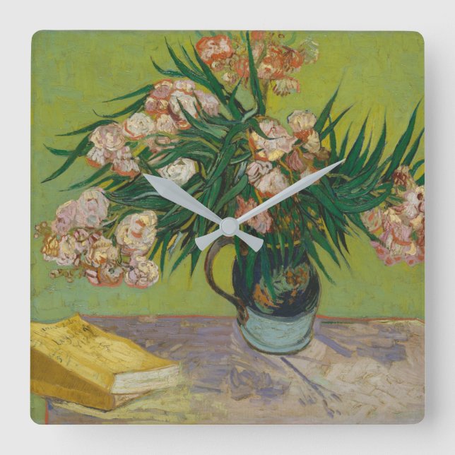 Horloge Carrée Vincent Van Gogh | Oleandres (Recto)