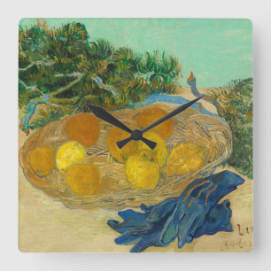 Horloge Carrée Vincent Van Gogh Vie morte des oranges et du citr