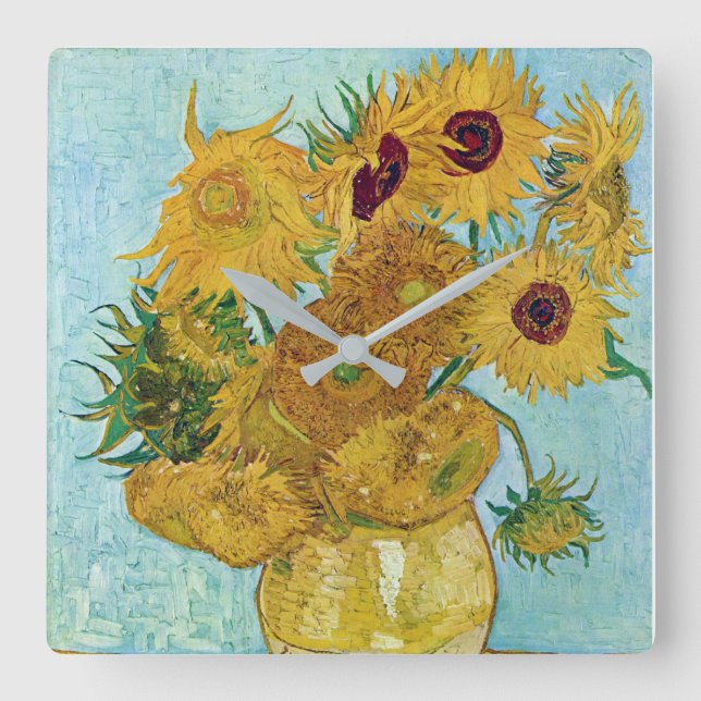 Horloge Carrée Vincent Willem van Gogh , Sunflowers (Recto)