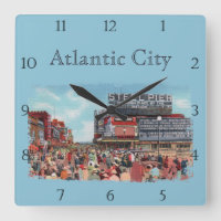 Vintage Atlantic City Steel Pier Carré personnalis