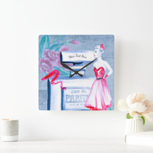 Horloge Carrée Vintage Eau De Parfum Ladies Boudoir